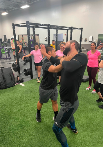 Group Self Defense class Palm Heel Strike